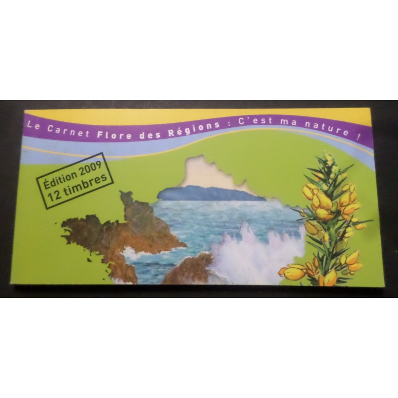copy of FRANCE 2009 CARNET BC303 AUTOADHESIFS TIMBRES FLORE REGIONS neuf** FLEURS MNH