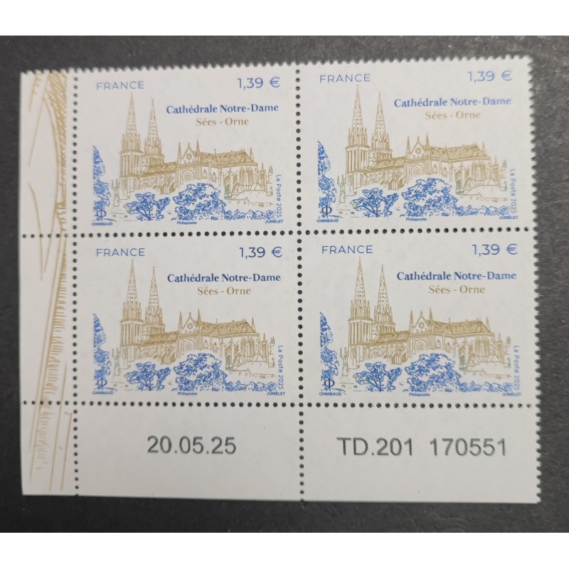 TIMBRE FRANCE 2025 COIN DATE' CATHEDRALE NOTRE DAME DE SEES ORNE neuf** MNH