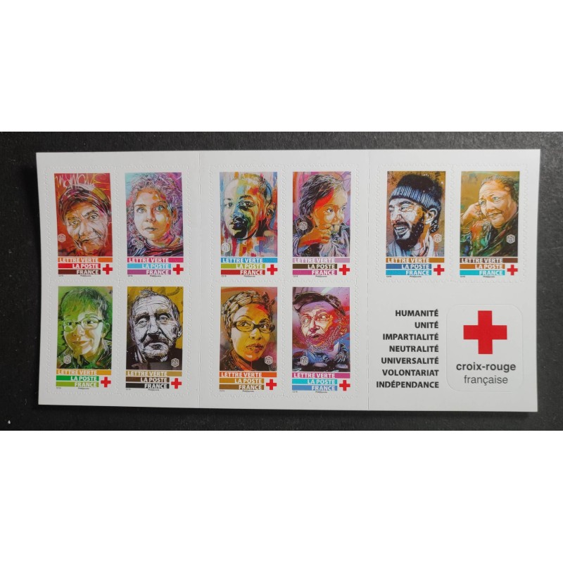 FRANCE 2019 CARNET TIMBRES AUTOADHESIF BC1719 CROIX-ROUGE PORTRAITS neuf** MNH