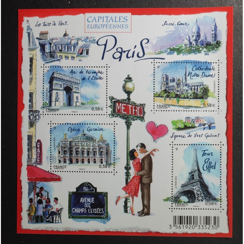 FRANCE 2010 PARIS CAPITALES EUROPEENNES FEUILLET F4514 neuf** MNH