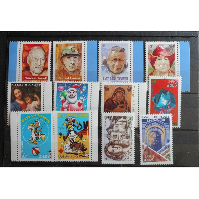 FRANCE LOT TIMBRES ANNÉES 2000 SOUS FACIALES neufs** VF MNH STAMPS J048