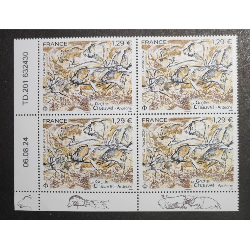 FRANCE 2024 COIN DATE GROTTE CHAUVET ARDECHE ART RUPESTRE neufs** MNH