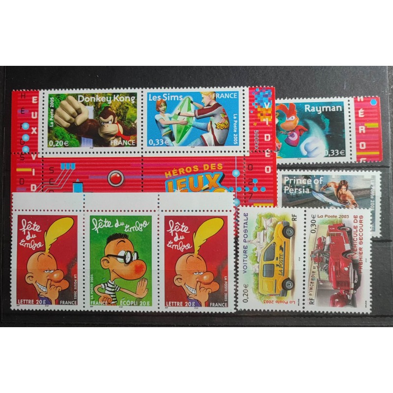 FRANCE LOT TIMBRES ANNÉES 2000 SOUS FACIALES neufs** VF MNH STAMPS J055