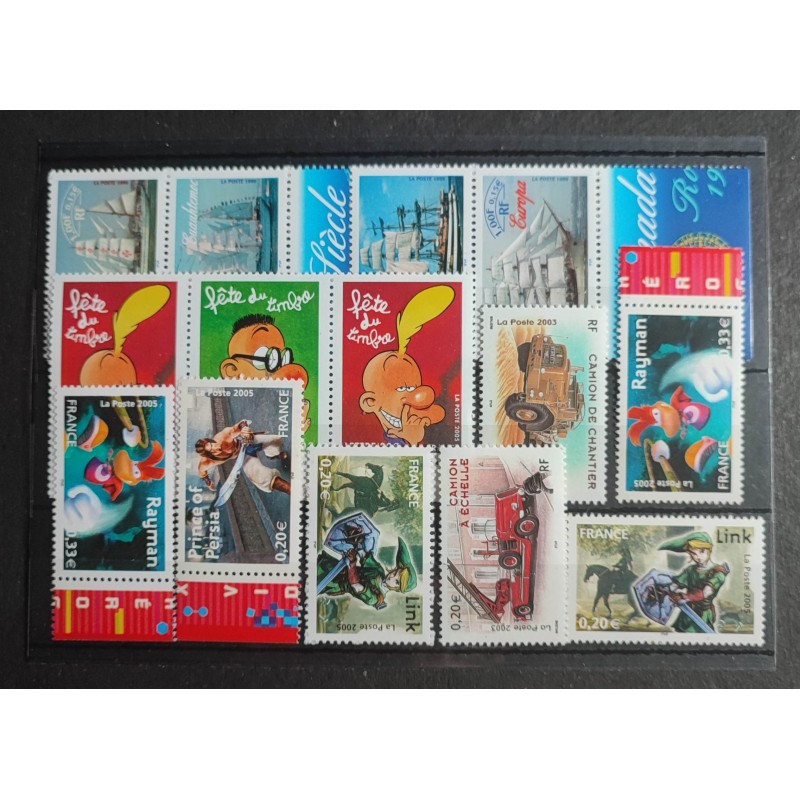 copy of FRANCE LOT TIMBRES SOUS FACIALE années 2000 neufs** VF MNH STAMPS J047