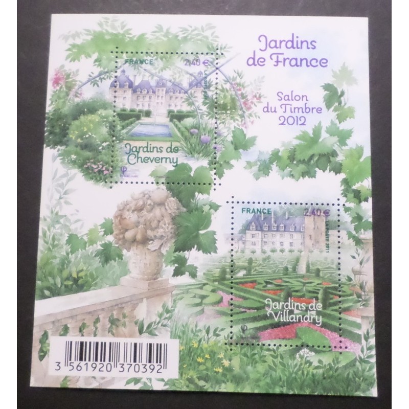 STAMP FRANCE 2011 BLOC FEUILLET F4580 timbres JARDINS FRANCE FLEURS neuf** MNH