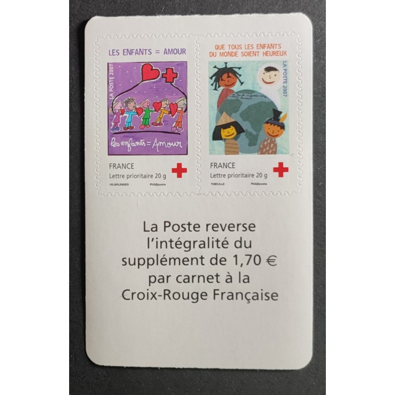copy of FRANCE 2008 PAIRE/VIGNETTE AUTOADHESIFS TIMBRES P237 CROIX ROUGE neuf** MNH