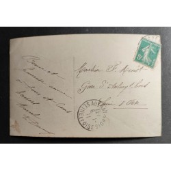 copy of CARTE POSTALE CPA FRANCE BONNE ANNEE FILLETTE BOUQUET FLEURS OLD CARD 0001