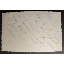 copy of CARTE POSTALE CPA FRANCE BONNE ANNEE FILLETTE BOUQUET FLEURS OLD CARD 0001