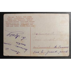copy of CARTE POSTALE CPA FRANCE BONNE ANNEE FILLETTE BOUQUET FLEURS OLD CARD 0001