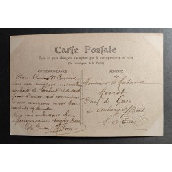 copy of CARTE POSTALE CPA FRANCE BONNE ANNEE FILLETTE BOUQUET FLEURS OLD CARD 0001