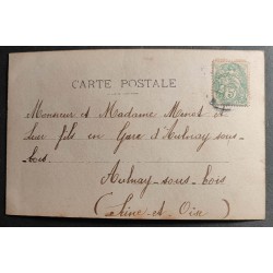 copy of CARTE POSTALE CPA FRANCE BONNE ANNEE FILLETTE BOUQUET FLEURS OLD CARD 0001