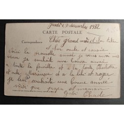 copy of CARTE POSTALE CPA FRANCE BONNE ANNEE FILLETTE BOUQUET FLEURS OLD CARD 0001