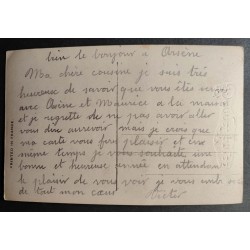 copy of CARTE POSTALE CPA FRANCE BONNE ANNEE FILLETTE BOUQUET FLEURS OLD CARD 0001