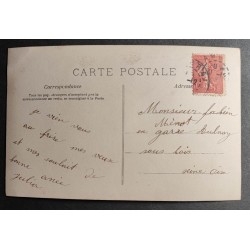 copy of CARTE POSTALE CPA FRANCE BONNE ANNEE FILLETTE BOUQUET FLEURS OLD CARD 0001