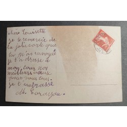 CARTE POSTALE CPA FRANCE BONNE ANNEE ENFANTS FLEURS OLD CARD 0029