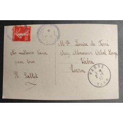 CARTE POSTALE CPA FRANCE BONNE ANNEE FILLETTE FLEURS OLD CARD 0033
