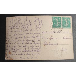 copy of CARTE POSTALE CPA FRANCE BONNE ANNEE FILLETTE BOUQUET FLEURS OLD CARD 0001
