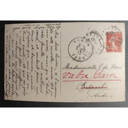 copy of CARTE POSTALE CPA FRANCE BONNE ANNEE FILLETTE BOUQUET FLEURS OLD CARD 0001