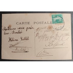 CARTE POSTALE CPA FRANCE BONNE ANNEE FILLETTE MUSIQUE OLD CARD 0040