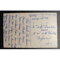 copy of CARTE POSTALE CPA FRANCE BONNE ANNEE FILLETTE BOUQUET FLEURS OLD CARD 0001
