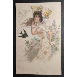 CARTE POSTALE GAUFFRE CPA...
