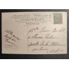 CARTE POSTALE GAUFFRE CPA FRANCE BONNE ANNEE FEMME FLEURS OISEAU OLD CARD 0049