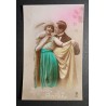 CARTE POSTALE CPA FRANCE BONNE ANNEE AMOUR COUPLE DANSE OLD CARD 0051