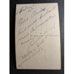 CARTE POSTALE CPA FRANCE BONNE ANNEE FEMME FORET OLD CARD 0026