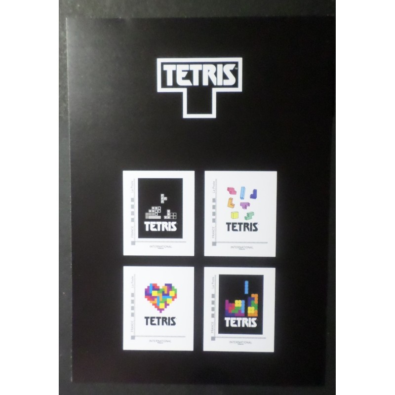 TETRIS BLOC COLLECTOR TIMBRES AUTOADHESIFS FRANCE 2025 JEU VIDEO neuf** MNH