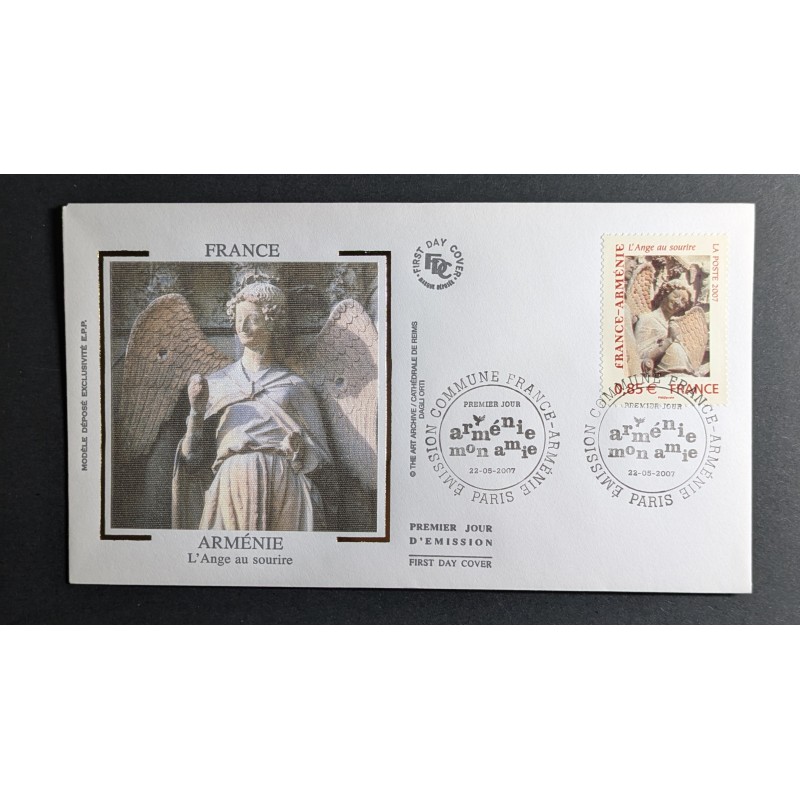 FRANCE 2007 FDC 1° JOUR TIMBRE 4059 ART ANGE AU SOURIRE ARMENIE