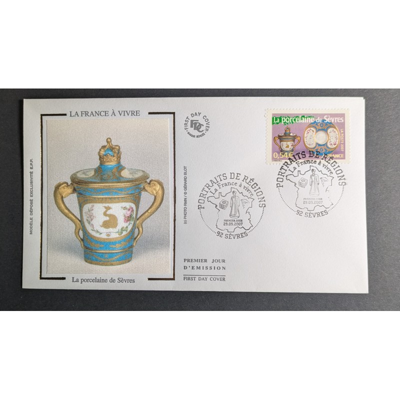 FRANCE 2007 FDC 1° JOUR TIMBRE 4094 LA PORCELAINE DE SEVRES ART