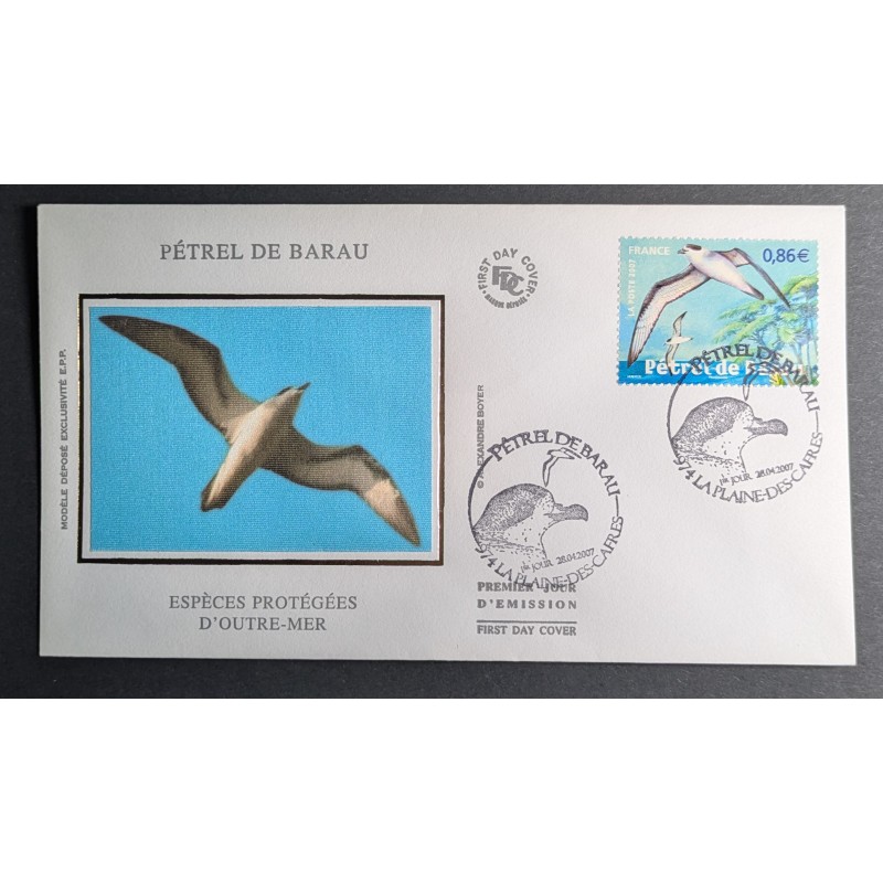 FRANCE 2007 FDC 1° JOUR TIMBRE 4036 PETREL DE BARAU REUNION OISEAU OUTRE MER
