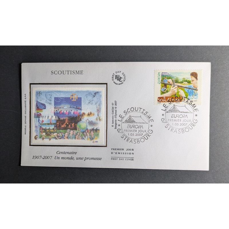 FRANCE 2007 FDC 1° JOUR TIMBRE 4049 SCOUTISME UN MONDE UNE PROMESSE