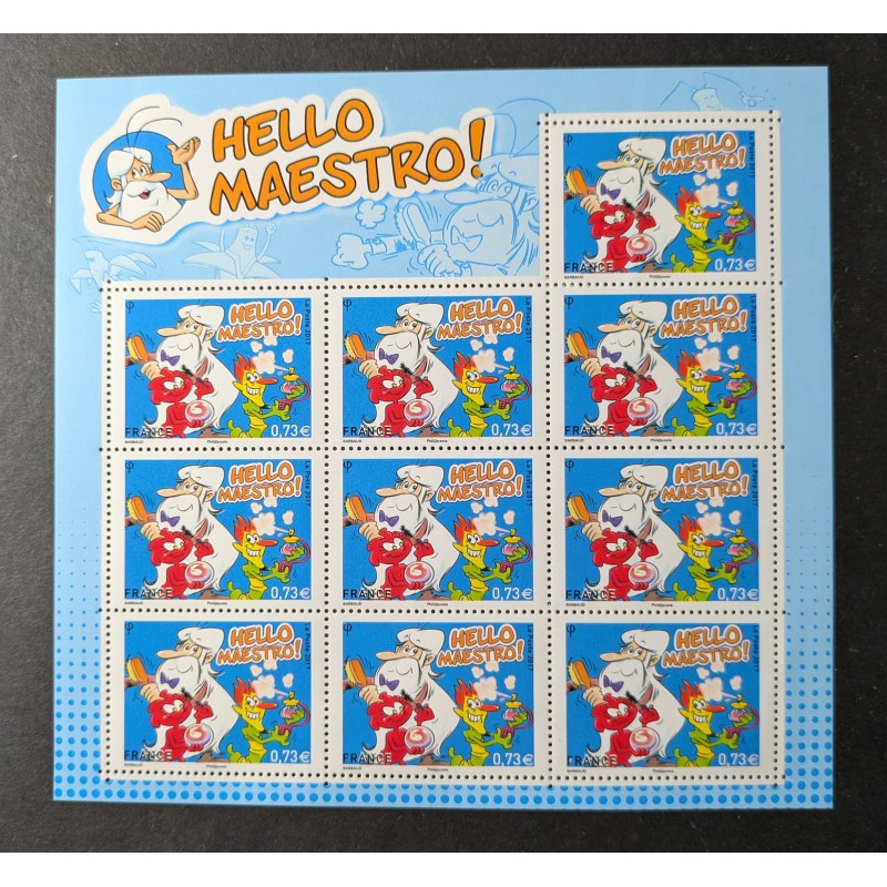 FRANCE 2017 BLOC FEUILLET 139 TIMBRES HELLO MAESTRO NABOT BD COMICS neuf** MNH
