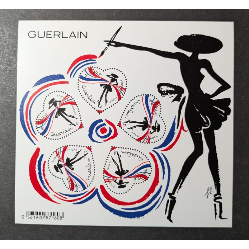 FRANCE 2020 BLOC FEUILLET 148 TIMBRES COEURS GUERLAIN SAINT VALENTIN neuf** MNH