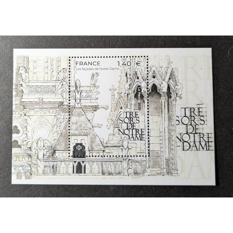 FRANCE 2020 BLOC FEUILLET 5409A TIMBRE TRESORS NOTRE DAME GARGOUILLES neuf** MNH