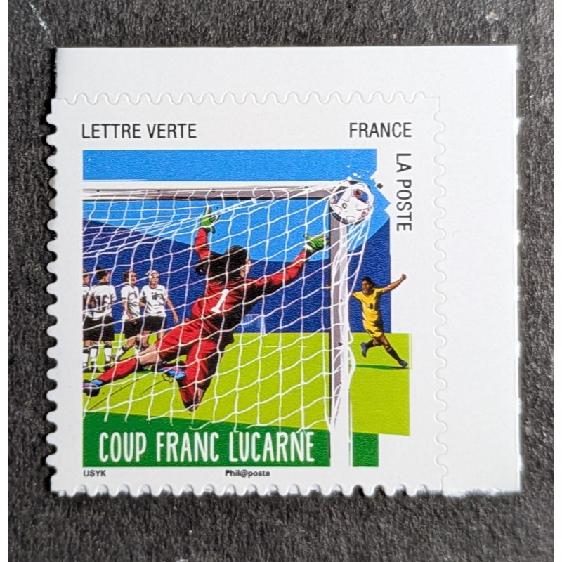 FRANCE 2016 TIMBRE AUTOADHESIF NEUF** 1281 EURO FOOTBALL COUP FRANC LUCARNE MNH