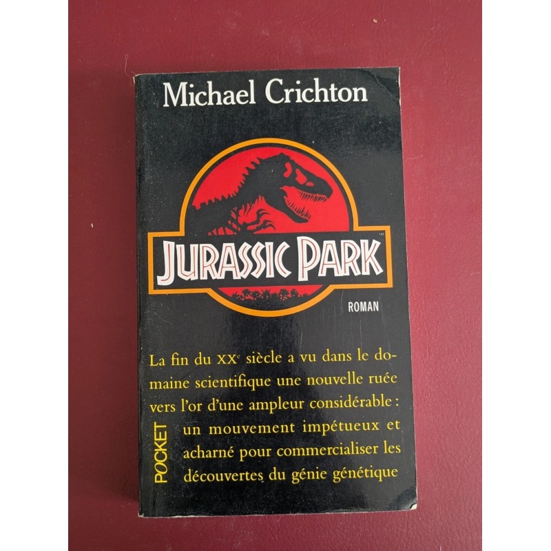 LIVRE DE POCHE JURRASIC PARK MICHAEL CRICHTON ROMAN LIBRO BOOK DOCCASION