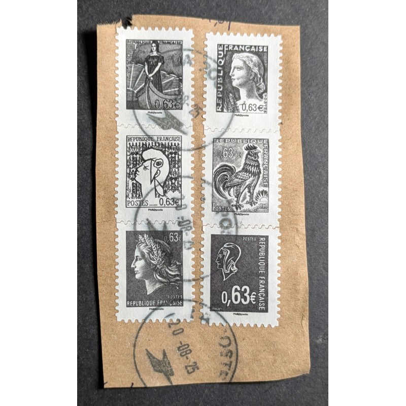copy of FRANCE 2016 LOT SERIE 12 TIMBRES AUTOADHESIFS 1258/1269 OBLITERES FRAGMENT ART