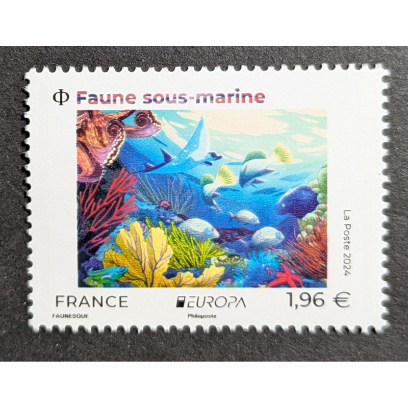 FRANCE 2024 TIMBRE 5774 FAUNE SOUS MARINE EUROPA POISSONS CORAUX neuf** MNH