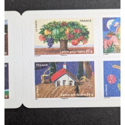 FRANCE 2011 VARIETE ARBRE EN FEU CARNET TIMBRES FETE TERRE AUTOADHESIFS neuf** A