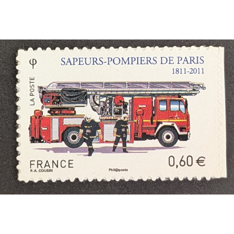 FRANCE 2011 TIMBRE AUTOADHESIF 602 CAMION BRIGADE SAPEURS POMPIERS neuf** MNH