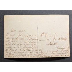 copy of CARTE POSTALE CPA FRANCE BONNE ANNEE FILLETTE BOUQUET FLEURS OLD CARD 0001