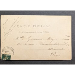 copy of CARTE POSTALE CPA FRANCE BONNE ANNEE FILLETTE BOUQUET FLEURS OLD CARD 0001