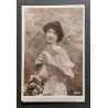 copy of CARTE POSTALE CPA FRANCE BONNE ANNEE FILLETTE BOUQUET FLEURS OLD CARD 0001
