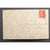 CARTE POSTALE CPA VOYAGÉE FRANCE FEMME OMBRELLE CYGNE OLD CARD 0063