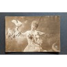 copy of CARTE POSTALE CPA FRANCE BONNE ANNEE FILLETTE BOUQUET FLEURS OLD CARD 0001