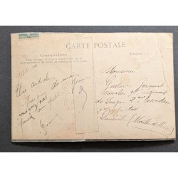 CARTE POSTALE CPA PLASTIFIÉE VOYAGÉE FRANCE FEMME FLEURS OLD CARD 0067