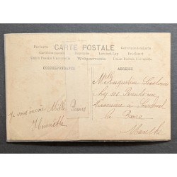 CARTE POSTALE CPA PLASTIFIÉE VOYAGÉE FRANCE FEMME FLEURS OLD CARD 0068