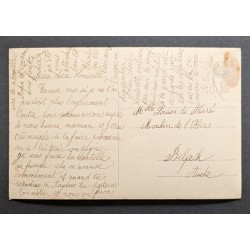 copy of CARTE POSTALE CPA FRANCE BONNE ANNEE FILLETTE BOUQUET FLEURS OLD CARD 0001
